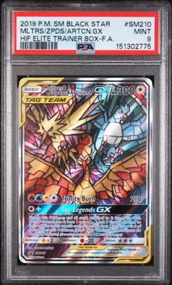 PSA 9 Pokemon Black Star Promo Moltres & Zapdos & Articuno GX #SM210 MINT! - Image 1