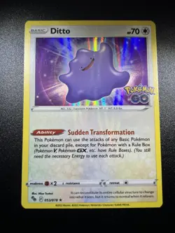 Pokemon Go Ditto Holo Rare 053/078 - Image 1