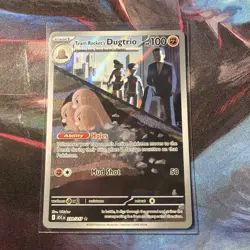 Pokemon TCG Team Rocket's Dugtrio 239/217 ASC Full Art Holo Stage 1 100HP - Image 1