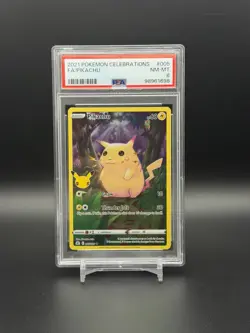 PSA 8 PIKACHU 2021 POKEMON CELEBRATIONS FA 005/025 FULL ART Red NM Mint - Image 1