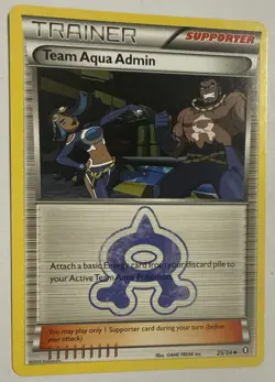 Pokemon TCG Team Aqua's Admin Double Crisis 25/34 Regular Near Mint/Mint - Image 2