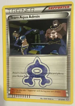 Pokemon TCG Team Aqua's Admin Double Crisis 25/34 Regular Near Mint/Mint - Image 3