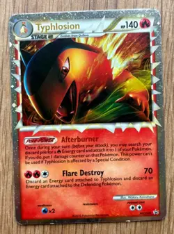Pokemon Typhlosion TCG Heartgold Soulsilver HGSS09 Prime Promo LP - Image 1