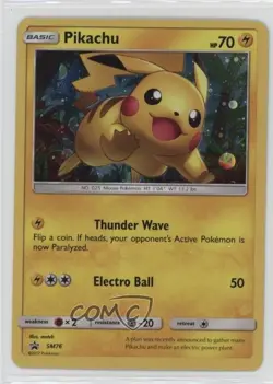 Pikachu Holo Pokemon Sun & Moon Black Star Promo #SM76 - Image 1