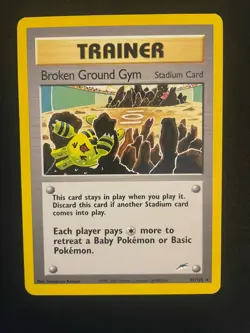 Pokemon Broken Ground Gym 92/105 Neo Destiny Trainer Stadium Rare Unlimited - Image 1