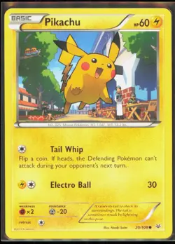 Pikachu Common Normal XY - Roaring Skies #20/108 [Lightly Played] Pokemon TCG - Image 1