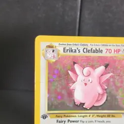 Pokemon TCG Erika's Clefable 3/132 Gym Heroes 1st Edition Holo Rare 2000 MP/HP - Image 2