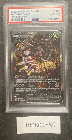 2022 Pokemon Lost Origin #186 Giratina V Alt Art Psa 10 Gem Mint - Image 3