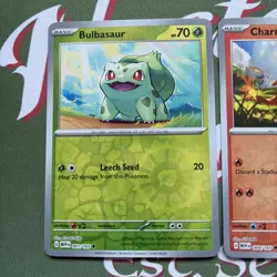 Pokemon 151 Kanto Starter Set Charmander Squirtle Bulbasaur Reverse Holo 1,4 & 7 - Image 2