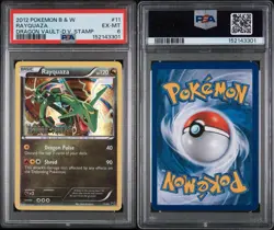 RAYQUAZA 2012 POKEMON B & W DRAGON VAULT STAMPED BLISTER PROMO 11/20 PSA 6 - Image 3