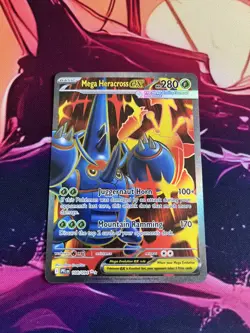 Mega Heracross ex Ultra Rare 108/094 Phantasmal Flames Full Art Holo Pokemon TCG - Image 1
