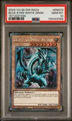 2024 YU-GI-OH! BLUE-EYES WHITE DRAGON RA03-EN079 1ST EDITION PSA 10 - Image 1