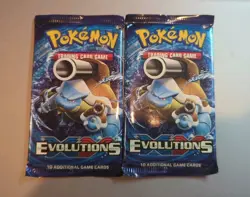 2x Pokemon TCG XY Evolutions Booster Pack Factory Sealed - Image 1