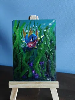Carvanha Altered Pokemon Pokemon Card TCG Hand Painted Print Custom Art - Image 2