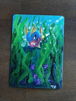 Carvanha Altered Pokemon Pokemon Card TCG Hand Painted Print Custom Art - Image 3