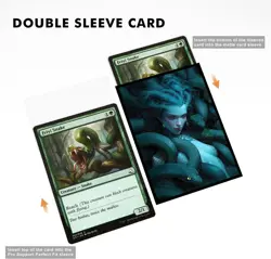 100 MTG Card Sleeves with 100 Inner Sleeve, Textured Back Art Sleeves, Fit Stand - Image 4