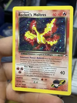 #2 Rocket's Moltres 12/132 Gym Heroes 2000 Holo Rare WOTC Pokemon Card - Image 4