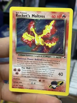 #2 Rocket's Moltres 12/132 Gym Heroes 2000 Holo Rare WOTC Pokemon Card - Image 5