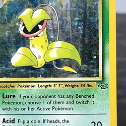Victreebel Holo Jungle 14/64 Rare Pokemon TCG Card WOTC 1999 Vintage Creased - Image 2