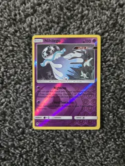 Pokemon TCG Nihilego Card Lost Thunder Reverse Holo Holo Rare 106/214 HP - Image 1