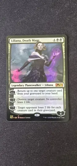 MTG Liliana, Death Mage Foil Card Core Set 2021/M21 - VLP/NM - Image 1