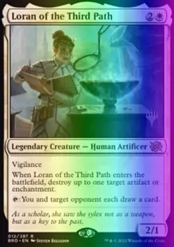MTG Loran of the Third Path (12p/180) The Brothers' War Promos NM FOIL - Image 1