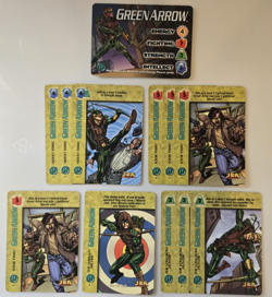 Vintage DC Comics Overpower CCG Green Arrow Hero + 4 Specials 13 Card Lot - Image 1
