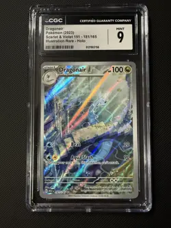 Dragonair 181/165 SV Pokemon 151 English 2023 Illustration Rare HOLO CGC 9 MINT - Image 1