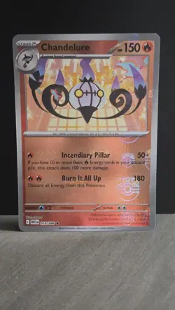 Pokemon TCG White Flare Chandelure Master Ball Holo 018/086 NM/M - Image 1