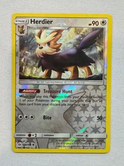 Herdier 104/149 Uncommon Sun & Moon Pokemon Reverse Holo Lightly Played - Image 1