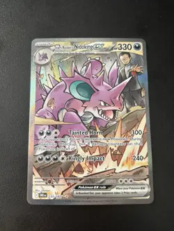 Pokemon TCG Team Rocket's Nidoking ex 233/182 Destined Rivals Holo Rare - Image 1
