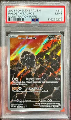 2023 Pokemon Paldea Evolved Paldean Tauros 218/193 Trainer PSA 9 Mint - Image 1