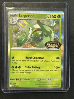 Serperior Perfect Order Prerelease Staff Promo 064 HOLO NM Stamped - Image 1
