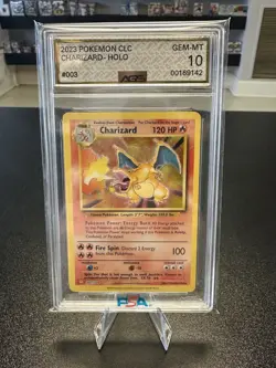 2023 Pokemon CLC EN Charizard #003 HOLO AGS 10 MINT - Image 1