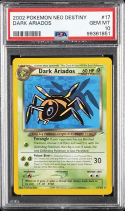 2002 POKEMON NEO DESTINY #17 DARK ARIADOS PSA 10 - Image 1