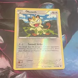 Pokemon Meowth 74/124 Fates Collide Reverse Holo - Image 1