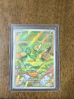 Snivy 087/086 Sv: Pokemon Black Bolt Holo - ILLUSTRATION RARE - NEAR MINT - Image 1