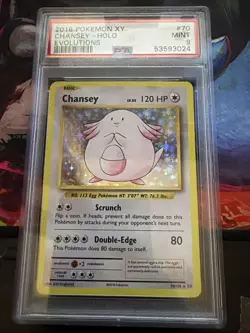 Pokemon Chansey XY Evolutions Holo Rare #70 PSA 9 Mint - Image 1
