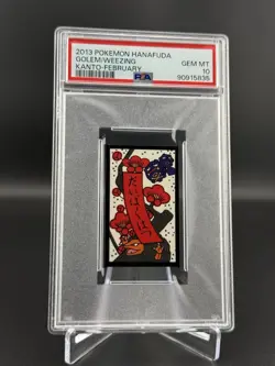 2013 Pokemon Hanafuda Kanto February - Golem/Weezing GEM PSA 10 - Image 1