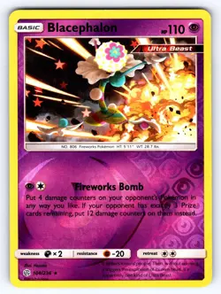 Blacephalon 104/236 Holo Rare Cosmic Eclipse Pokemon Reverse Holo Lightly Played - Image 1