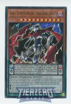 Yugioh Go! - D/D/D Divine Zero King Rage GFP2-EN080 Ultra Rare 1st Edition Near - Image 1