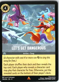 Disney Lorcana Let's Get Dangerous Winterspell Rare #198/204 NM - Image 1