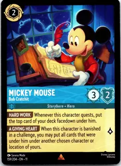 Disney Lorcana Mickey Mouse - Bob Cratchit Winterspell Rare #159/204 NM - Image 1