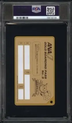 PSA 10 Mewtwo ANA Pokemon Jet Gold Boarding Pass No.3 Promo Japanese Card 1998 - Image 2