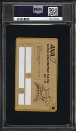 PSA 10 Mewtwo ANA Pokemon Jet Gold Boarding Pass No.3 Promo Japanese Card 1998 - Image 2