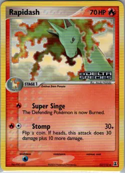 Rapidash 52/113 Reverse Holo Delta Species - Pokemon Card - NM - Image 1