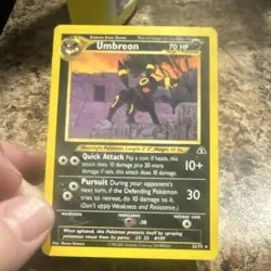 Pokemon Umbreon Neo Discovery 32/75 Stage 1 70HP Rare Regular Unlimited English - Image 1