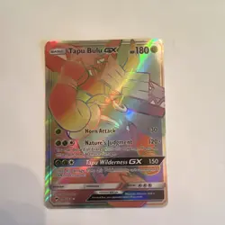 Pokemon Tapu Bulu GX Full Art Rainbow Rare Holo 149/147 Burning Shadows 180 HP - Image 1