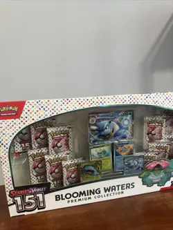 Pokemon TCG Scarlet & Violet 151 Blooming Waters Premium Collection Box Sealed - Image 1