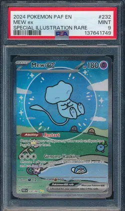 2024 Pokemon Paldean Fates 232 Mew ex Special Illustration Rare PSA 9 - 1749 - Image 1